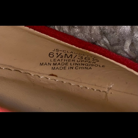 Red Suede Pointed Toe Heels - Picture 5 of 5